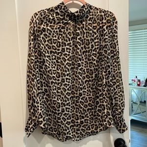 H&M Leopard Chiffon Blouse